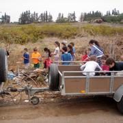 סדנת קיימות תזונתית, פרמקלצ'ר: מחזור לבנים לבניית מבני ניתוב מי נגר עילי